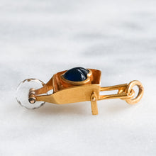 Load image into Gallery viewer, Belle Epoque Blue Paste Heart Wheelbarrow Charm
