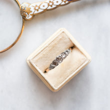 Load image into Gallery viewer, Antique Victorian 18K Yellow Gold and Silver 7-Stone Rose-Cut Diamond Ring