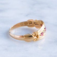 Load image into Gallery viewer, Edwardian Ruby Diamond Boat Ring