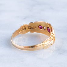 Load image into Gallery viewer, Edwardian Ruby Diamond Boat Ring