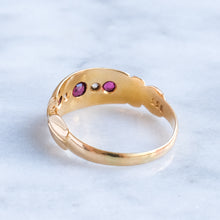 Load image into Gallery viewer, Edwardian Ruby Diamond Boat Ring