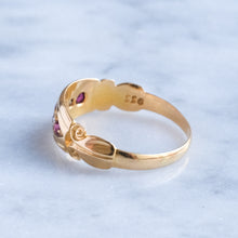 Load image into Gallery viewer, Edwardian Ruby Diamond Boat Ring