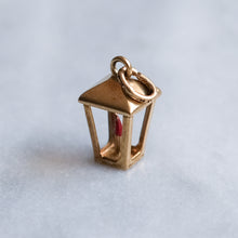 Load image into Gallery viewer, Vintage 14K Rose Gold Lantern Charm Pendant
