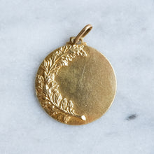 Load image into Gallery viewer, Vintage Round Laurel Medallion Pendant