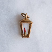 Load image into Gallery viewer, Vintage 14K Rose Gold Lantern Charm Pendant