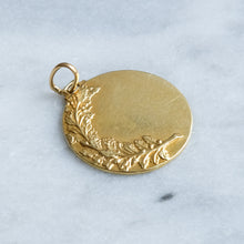 Load image into Gallery viewer, Vintage Round Laurel Medallion Pendant