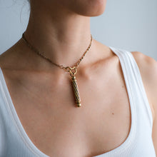 Load image into Gallery viewer, Antique 14K Yellow Gold Rose-Cut Diamond Star Set Propelling Pencil Pendant