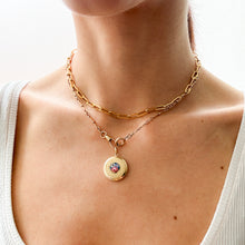 Load image into Gallery viewer, Antique Victorian Engine Turned Enamel Floral Locket