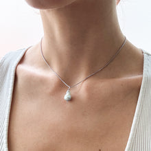 Load image into Gallery viewer, Antique Edwardian Baroque Pearl Pendant with Platinum Wire and 18K White Gold Bail