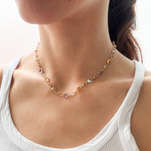 Load image into Gallery viewer, Vintage 16 inch Multi-Gemstone Station Necklace