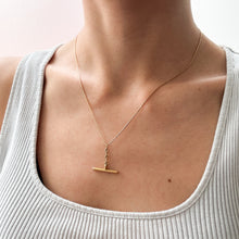 Load image into Gallery viewer, Antique 14K Yellow Gold T-Bar Pendants