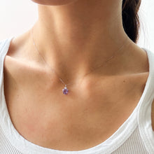 Load image into Gallery viewer, Vintage 15.35 inch Amethyst and Diamond Adjustable Necklace