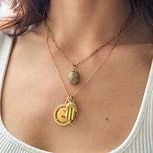 Load image into Gallery viewer, Art Deco era 14K Yellow Gold Carved Scarab Pendant