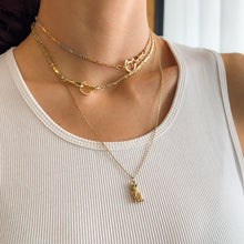 Load image into Gallery viewer, 18K Yellow Gold Eye of the Cat Plain Kitty Charm Enhancer