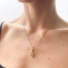 Load image into Gallery viewer, Vintage Treble Clef Diamond Pendant