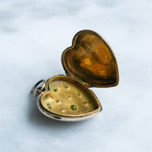 Load image into Gallery viewer, Antique Star Set Pearls Heart Locket