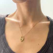 Load image into Gallery viewer, Vintage 9K Rose Gold Engraved Small Heart Padlock Locket