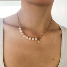 Load image into Gallery viewer, Antique 14K Yellow Gold Diamond Sunflower Conversion Charm