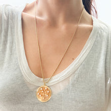 Load image into Gallery viewer, Vintage Engine-Turned Tree of Life Pendant with Pearls
