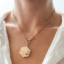Load image into Gallery viewer, Antique 14K Yellow gold Engine Turned Emerald Locket