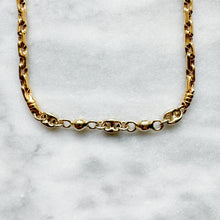 Load image into Gallery viewer, Vintage 14K Yellow and White Gold Gucci-Link and Cable-Link Bracelet / Anklet