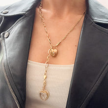 Load image into Gallery viewer, Antique Victorian Pearl Halo Heart Crystal Pendant