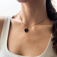 Load image into Gallery viewer, Vintage Onyx Heart Pendant