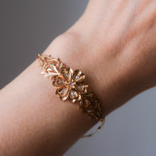 Load image into Gallery viewer, 18K Rose Gold Rose-Cut Diamond Intan Peranakan Floral Bracelet