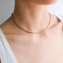 Load image into Gallery viewer, Antique 15.25 inch 9K Rose Gold Cable-Link Watch Chain