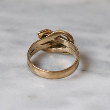 Load image into Gallery viewer, Vintage 9K Rose Gold Double Snake Ring Size US 7.25 / UK O
