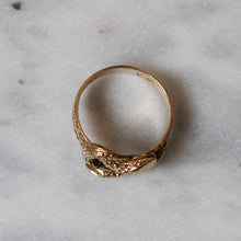 Load image into Gallery viewer, Vintage 9K Rose Gold Double Snake Ring Size US 7.25 / UK O