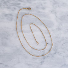 Load image into Gallery viewer, Vintage 19.5 inch 14K Yellow Gold Cable-Link Chain, 4.17g