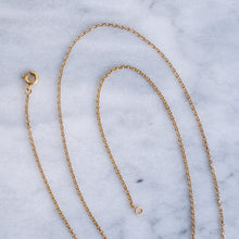 Load image into Gallery viewer, Vintage 20.5 inch 14K Yellow Gold Cable-Link Chain, 3.18g