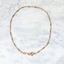 Load image into Gallery viewer, Antique 15.75 inch 14K Subtle Rose Gold Decorative Fetter-Link Watch Chain