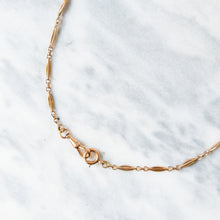 Load image into Gallery viewer, Antique 15.75 inch 14K Subtle Rose Gold Decorative Fetter-Link Watch Chain