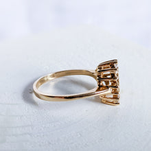 Load image into Gallery viewer, 14K Yellow Gold Open-Work Heart Diamond Halo Ring in Size US 6 / UK L