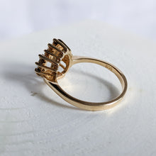 Load image into Gallery viewer, 14K Yellow Gold Open-Work Heart Diamond Halo Ring in Size US 6 / UK L