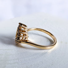 Load image into Gallery viewer, 14K Yellow Gold Open-Work Heart Diamond Halo Ring in Size US 6 / UK L