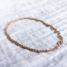 Load image into Gallery viewer, 14K Rose Gold 7.5 inch / 19 cm Cable-Link Bracelet