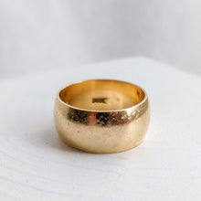 Load image into Gallery viewer, Vintage 14K Yellow Gold Wide Band Ring Size US 7.5 / UK O