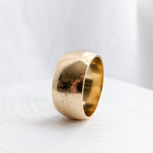 Load image into Gallery viewer, Vintage 14K Yellow Gold Wide Band Ring Size US 7.5 / UK O