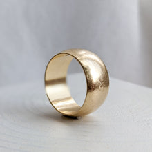 Load image into Gallery viewer, Vintage 14K Yellow Gold Wide Band Ring Size US 7.5 / UK O