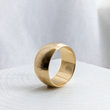 Load image into Gallery viewer, Vintage 14K Yellow Gold Wide Band Ring Size US 7.5 / UK O