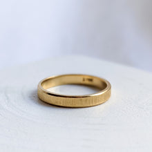 Load image into Gallery viewer, 18K Yellow Gold Textured Band in size US 6.5 / UK M.5