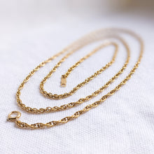 Load image into Gallery viewer, 24 Inch 14K Yellow Gold Twist Rope Chain Necklace