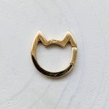 Load image into Gallery viewer, 18K Yellow Gold Eye of the Cat Plain Kitty Charm Enhancer