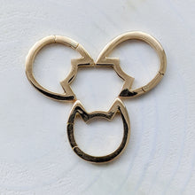 Load image into Gallery viewer, 18K Yellow Gold Eye of the Cat Plain Kitty Charm Enhancer