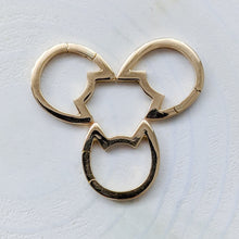 Load image into Gallery viewer, 18K Yellow Gold Eye of the Cat Plain Kitty Charm Enhancer