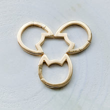 Load image into Gallery viewer, 18K Yellow Gold Eye of the Cat Plain Kitty Charm Enhancer