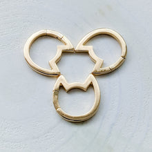 Load image into Gallery viewer, 18K Yellow Gold Eye of the Cat Plain Kitty Charm Enhancer